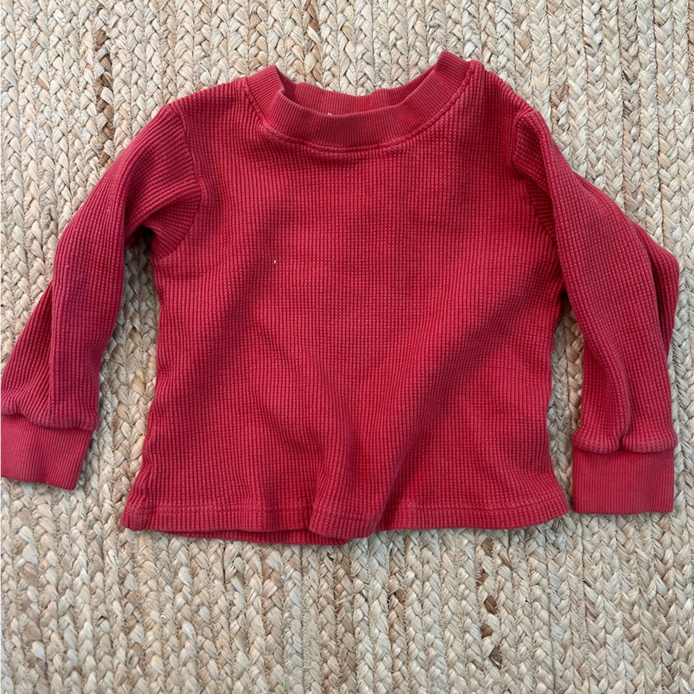 Kids Long Sleeve Red Tee